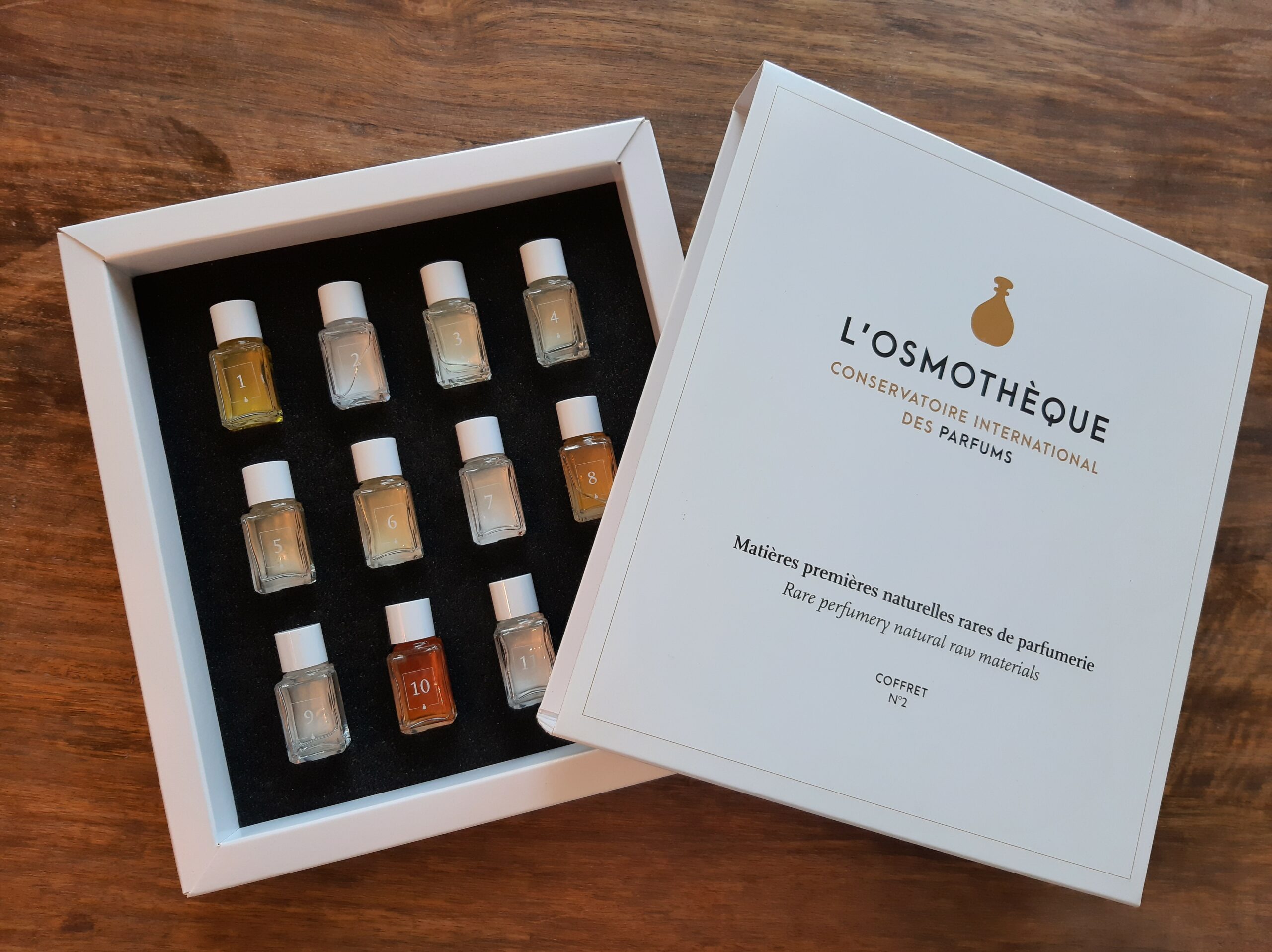 Coffret matières premières naturelles de parfumerie